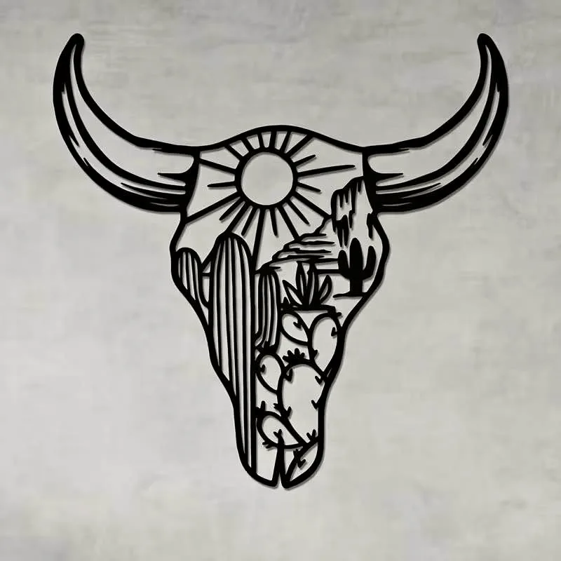 Highland Cattle Metal Wall Art