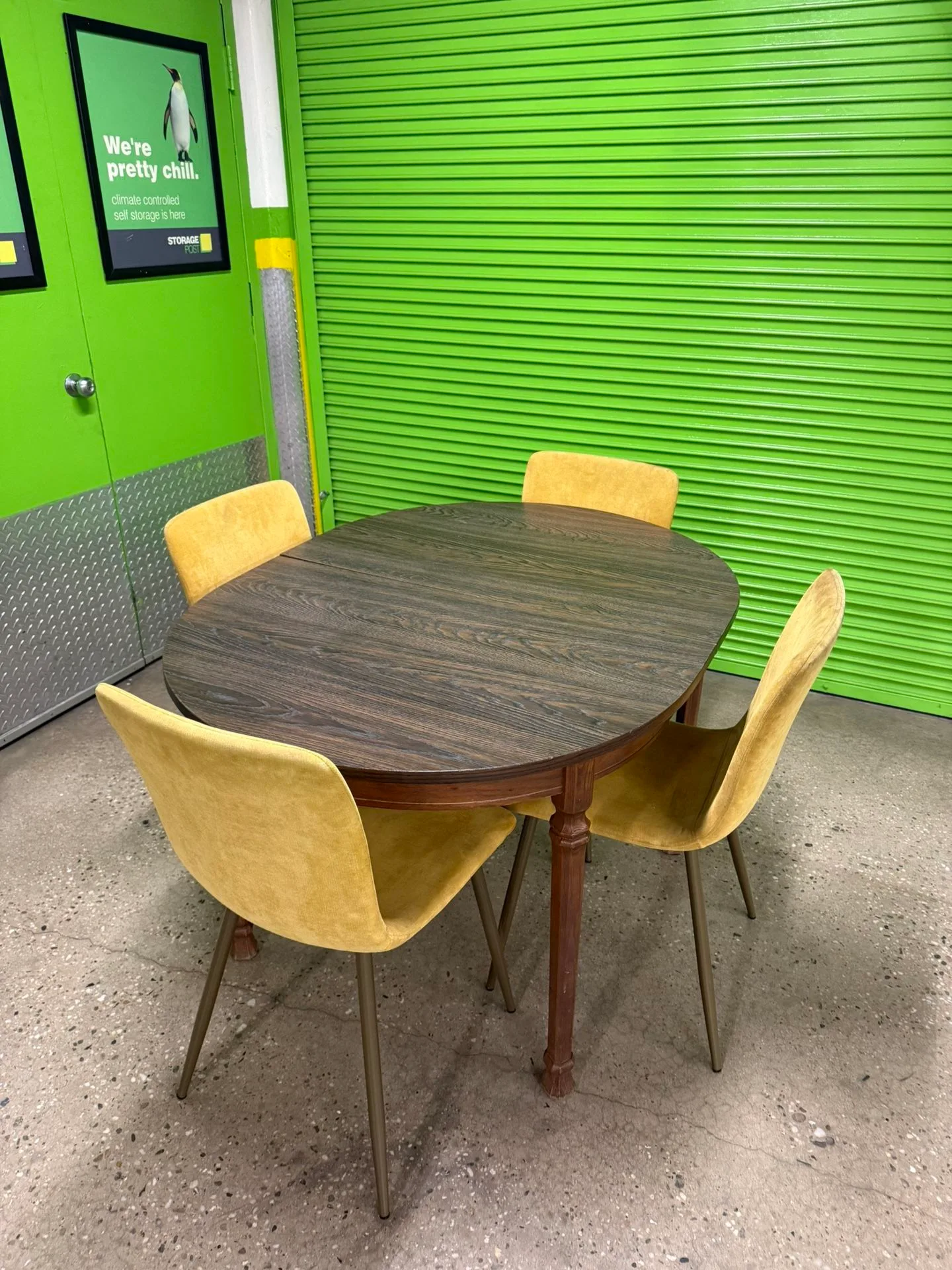 Wood Dining Table & 4 Dining Chairs -Free Delivery