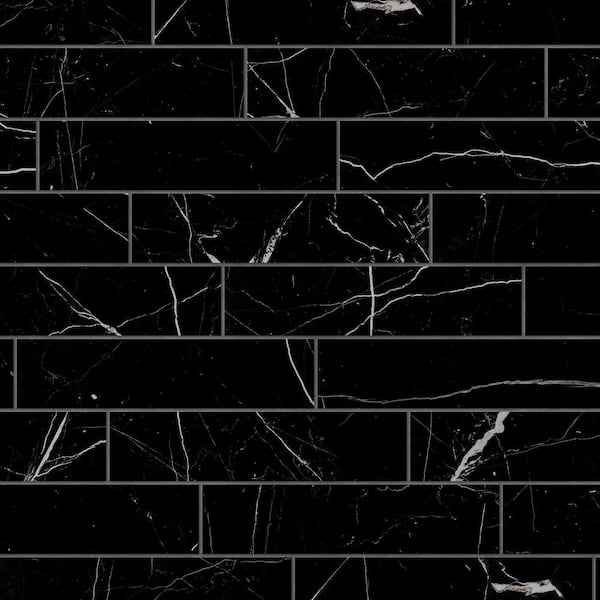 Impero Black Matte Marble Look Tile (3.39 sq. ft./Case) - photo 2