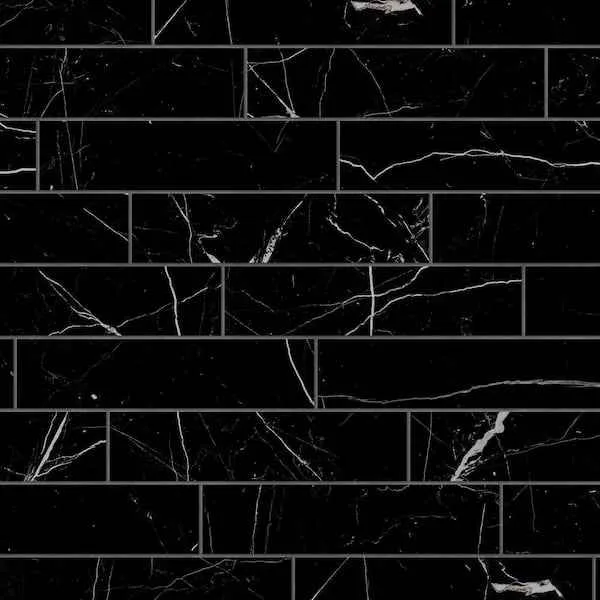 Impero Black Matte Marble Look Tile (3.39 sq. ft./Case) image indicator(2)