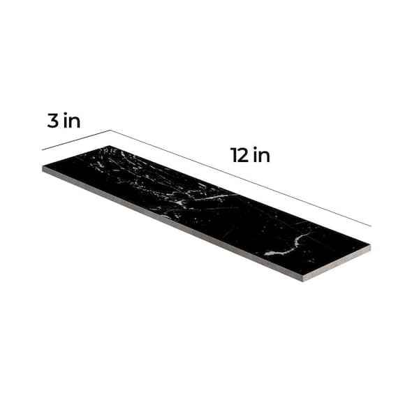 Impero Black Matte Marble Look Tile (3.39 sq. ft./Case) - photo 3