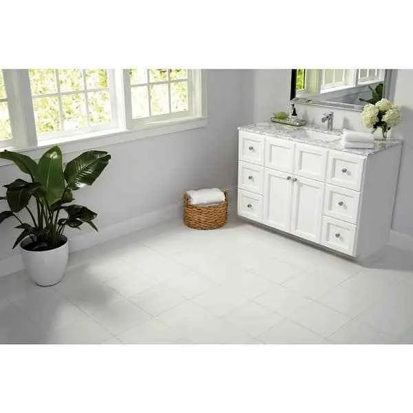 Daltile Glacier White 12 in. Ceramic Tile (11 sq. ft. / case)
