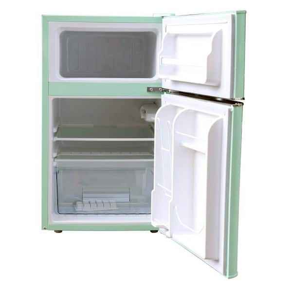 Retro 3.2 cu. ft. 2-Door Mini Fridge in Mint Green - photo 2