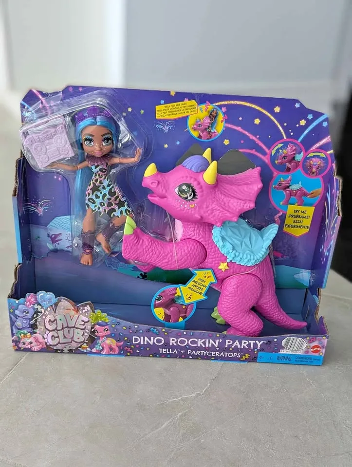 Cave Club Tella & Partyceratops Doll & Figure