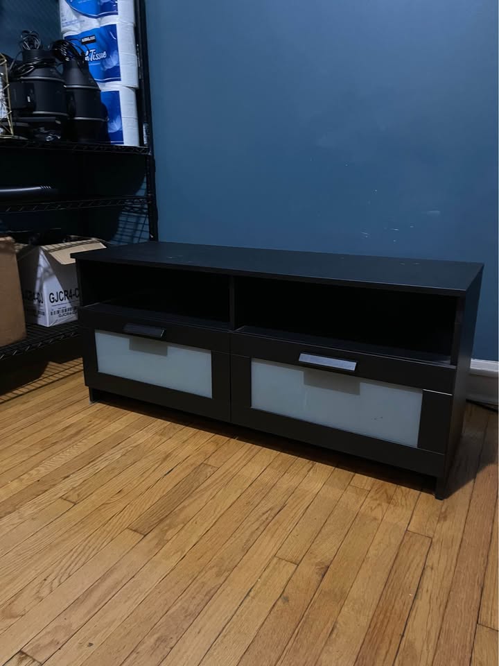 TV Stand W/ large storage drawers - Black - photo 4