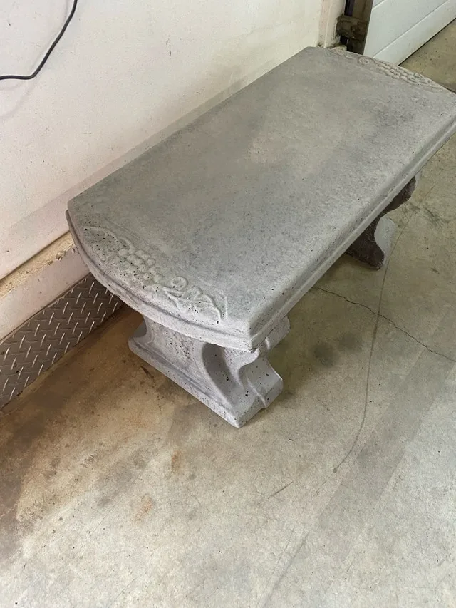 concrete garden benches