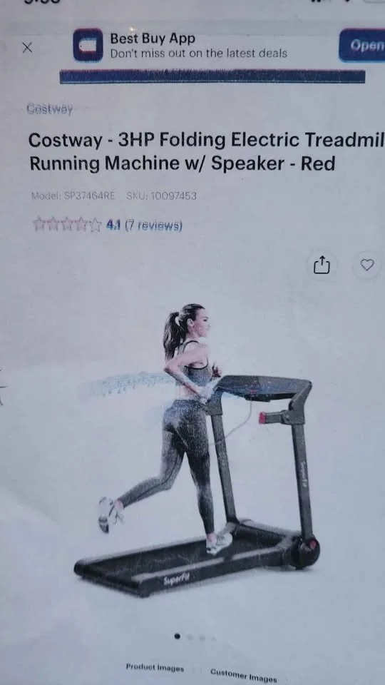 3 HP FOLDING ELECTRIC TREADMILL RUNNING MACHINE. W / BLUETOOTH S image indicator(3)