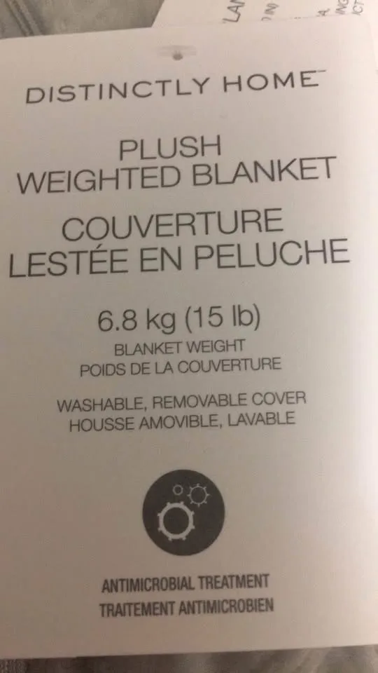 Plush weighted Blanket-grey