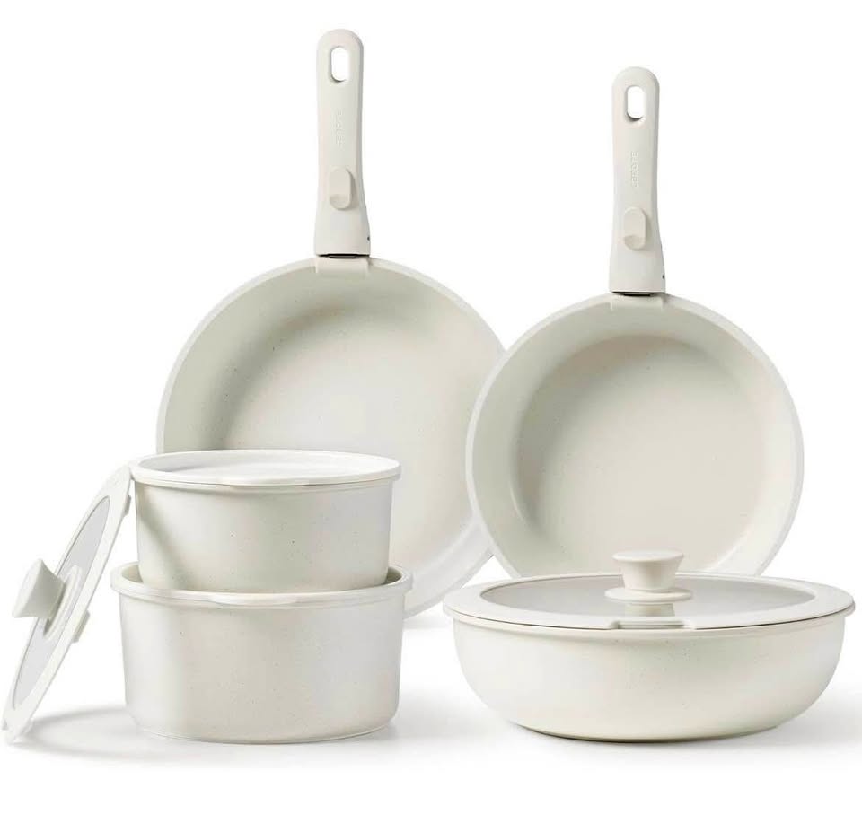 CAROTE 11pcs Non Stick Pots and Pans Set