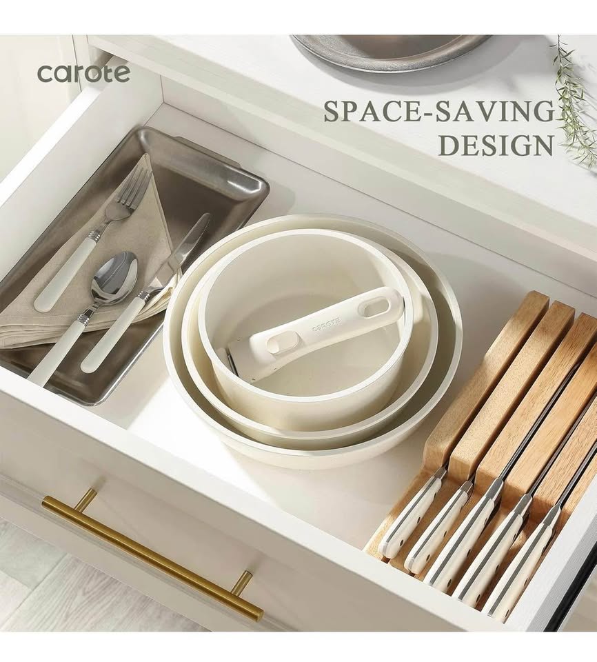 CAROTE 11pcs Non Stick Pots and Pans Set - photo 5