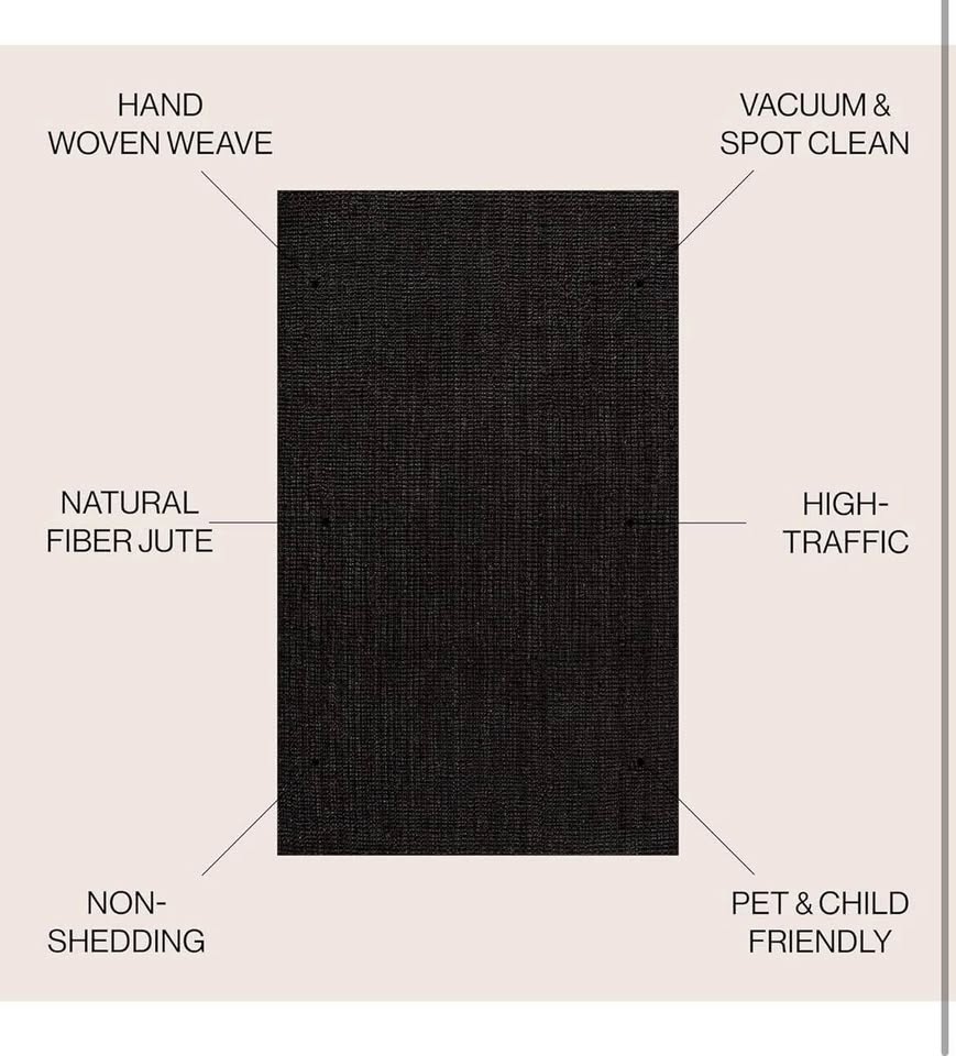 JONATHAN Y NRF102E-4 Pata Jute Rug 4 ft. x 6 ft - photo 2