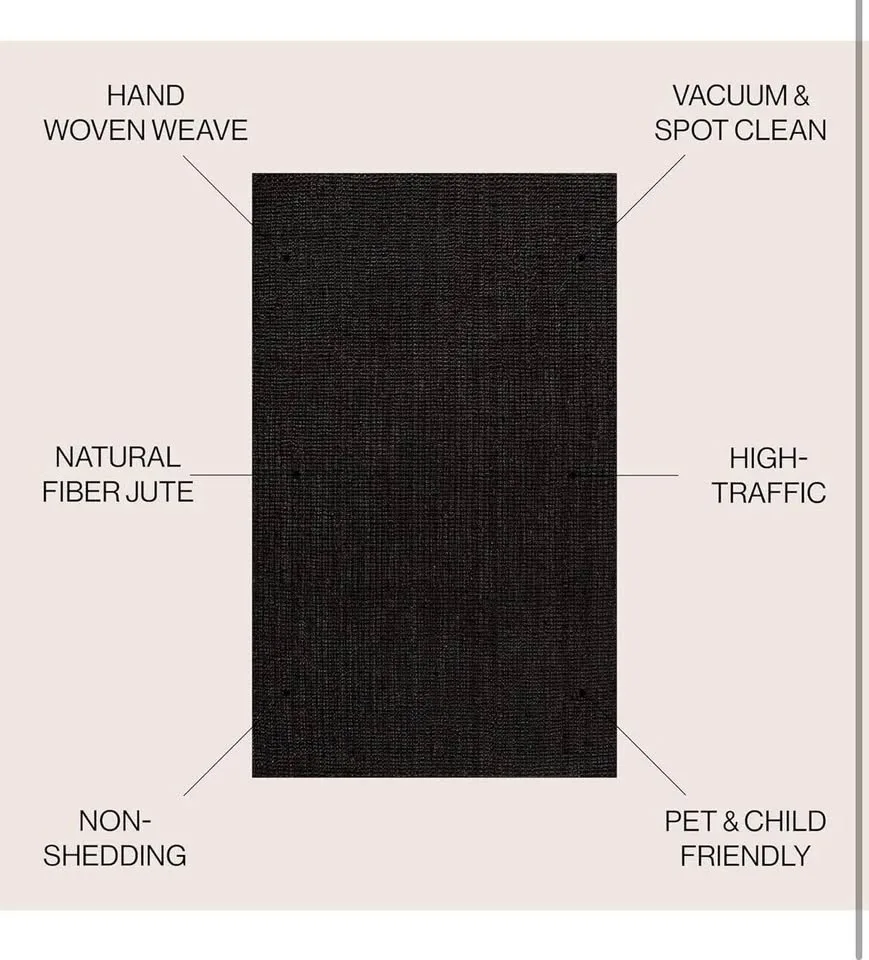 JONATHAN Y NRF102E-4 Pata Jute Rug 4 ft. x 6 ft image indicator(2)