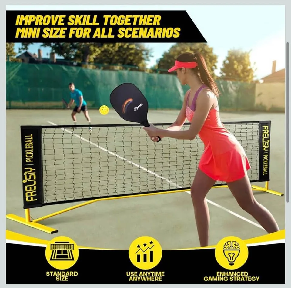 Mini Pickleball Net 4&6ft Training Net with Wheels image indicator(3)