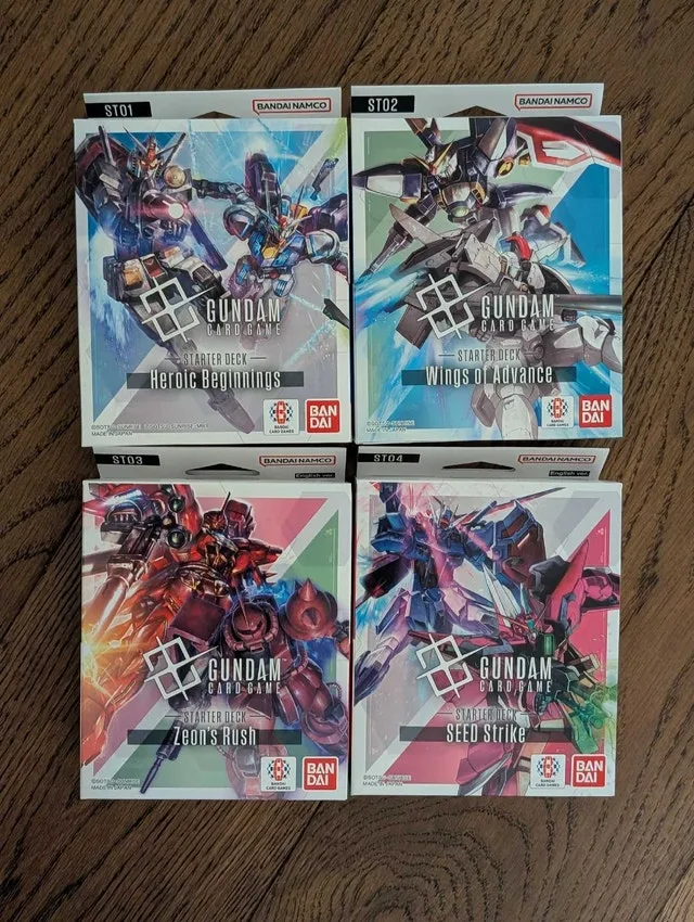 Gundam Card Game Starter Deck 01,02,03,04 set thumbnail