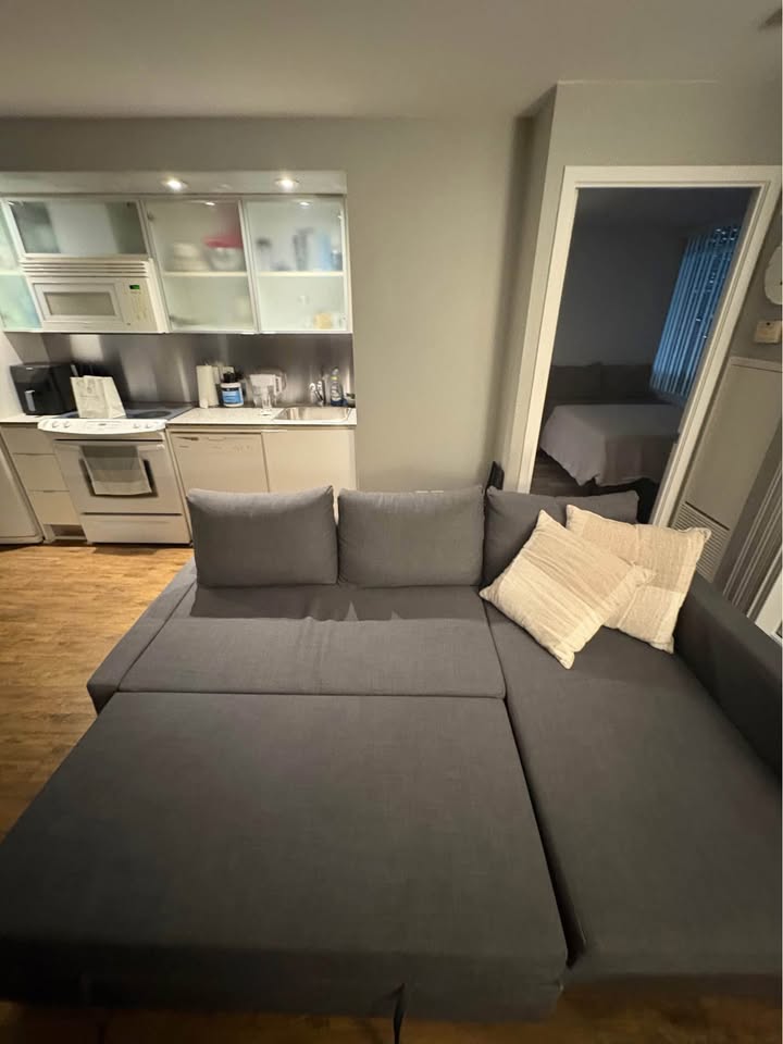 IKEA grey Friheten Sofa Bed sectional couch (delivery available) - photo 2