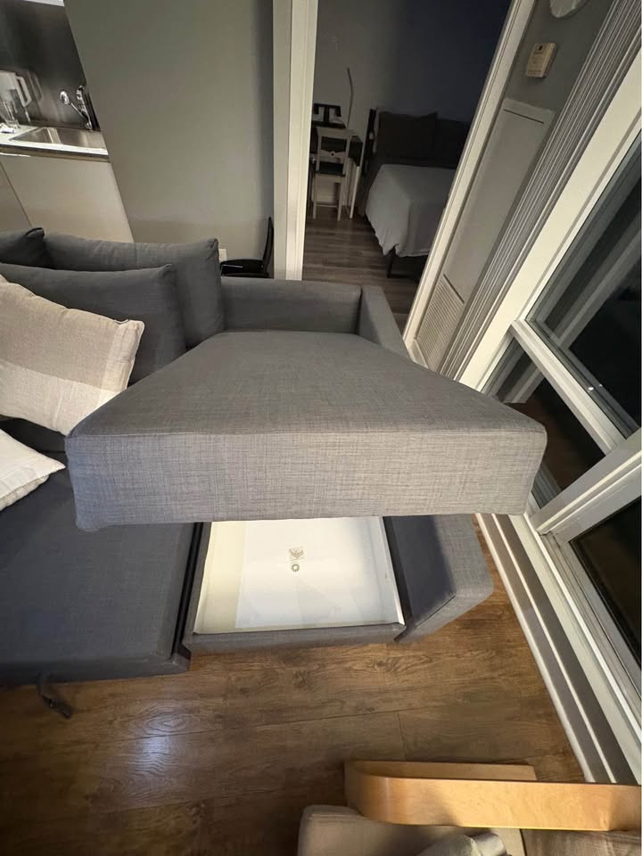 IKEA grey Friheten Sofa Bed sectional couch (delivery available) - photo 5