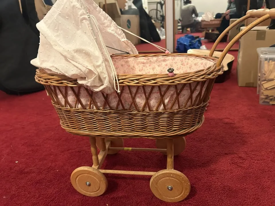 Corolle Baby Doll with Wicker Pram & Clothing Set image indicator(2)