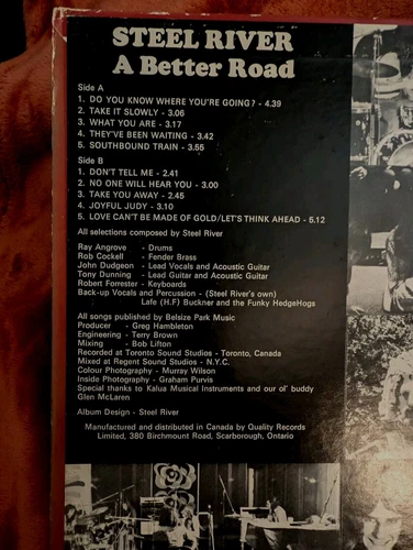 STEEL RIVER A Better Road LP 1971 Evolution US First Press - photo 3