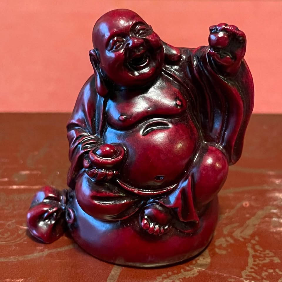 Mini Red Laughing Buddha Figurines – Set of 2 - photo 5