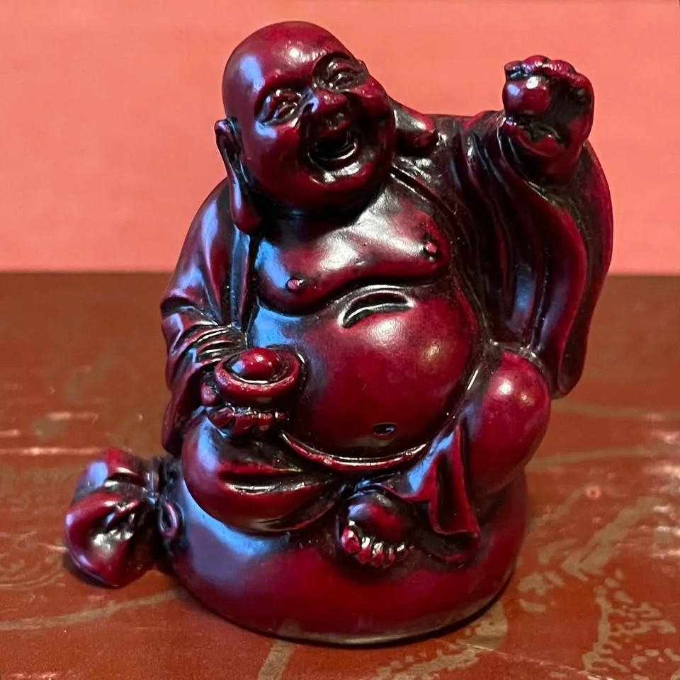 Mini Red Laughing Buddha Figurines – Set of 2 image indicator(5)