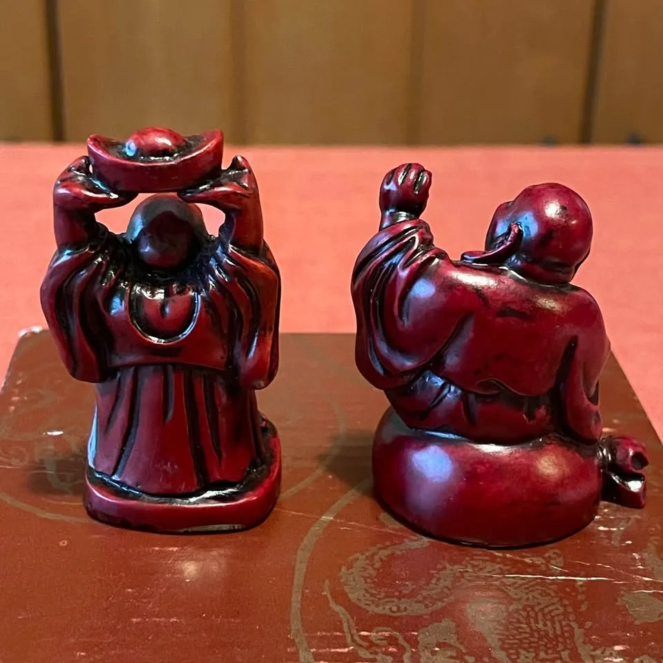 Mini Red Laughing Buddha Figurines – Set of 2 image indicator(7)