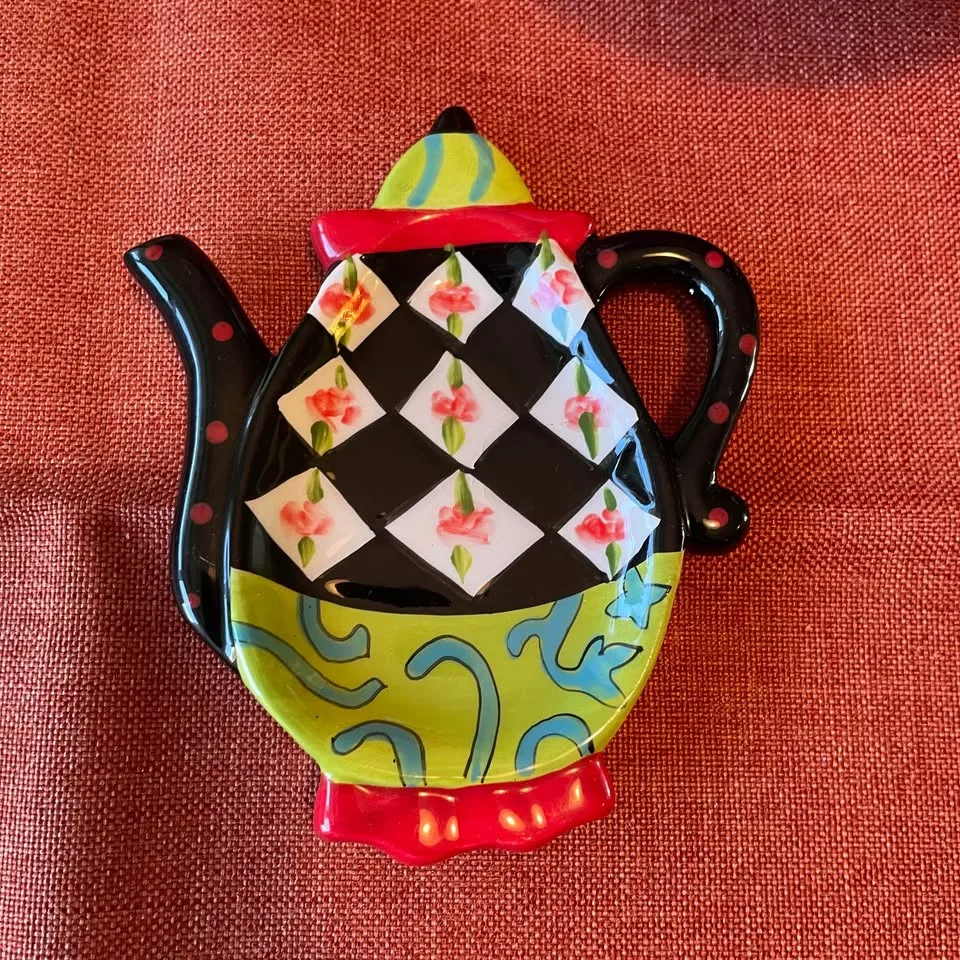 Vintage GIFTCRAFT Tea Cup and Teabag Holder Set image indicator(3)