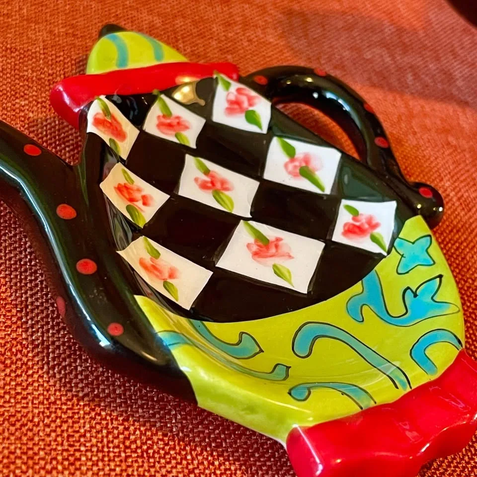 Vintage GIFTCRAFT Tea Cup and Teabag Holder Set image indicator(10)