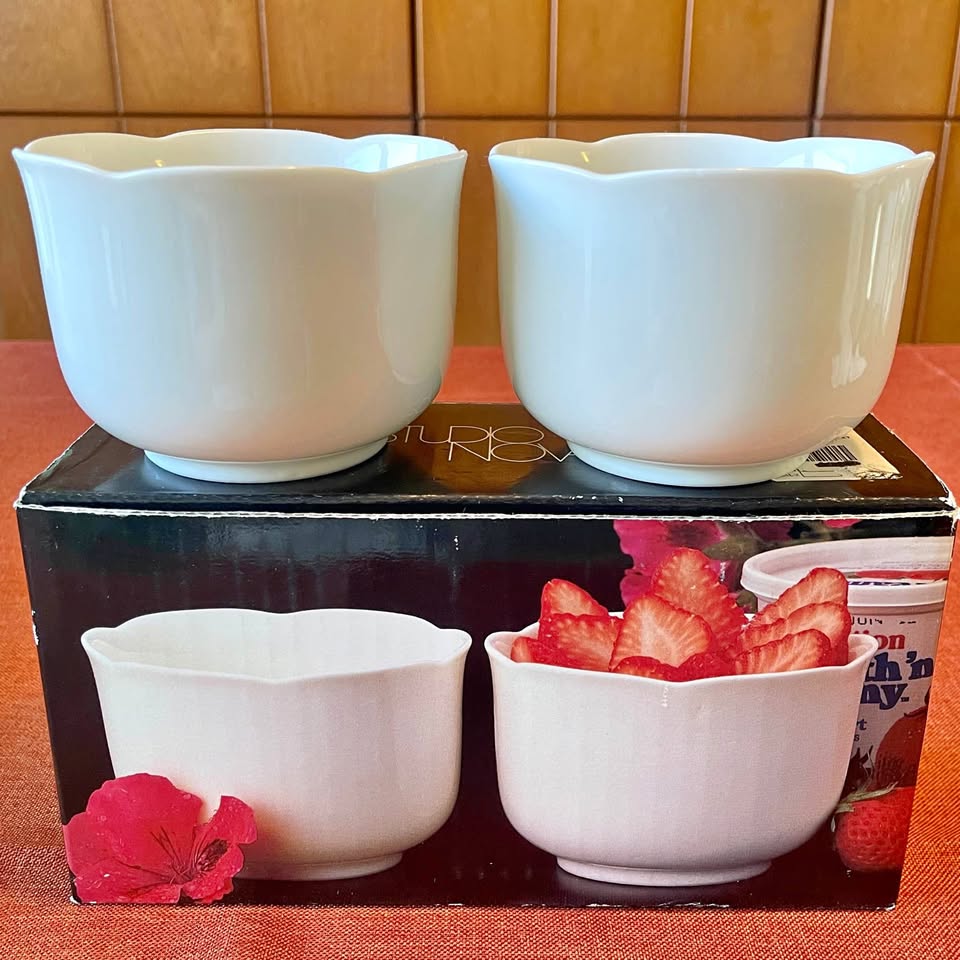 NEW✨Set of 2 White Ceramic Bowls Set
