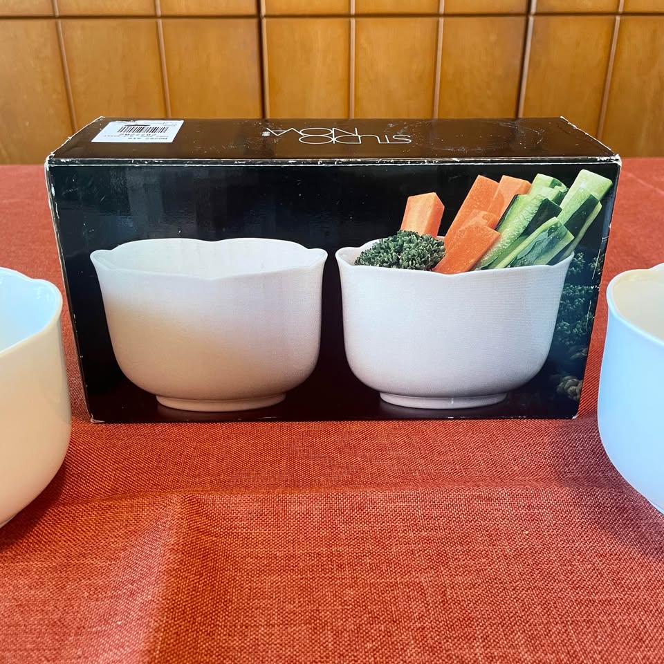 NEW✨Set of 2 White Ceramic Bowls Set - photo 4