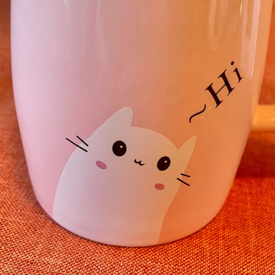 NEW✨Cute Pink Cat Mug with Lid and Paw Spoon - photo 4