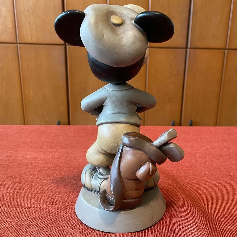 Vintage✨8" Bobblehead Mickey Mouse Golfer Figurine Disney Resort image indicator(5)