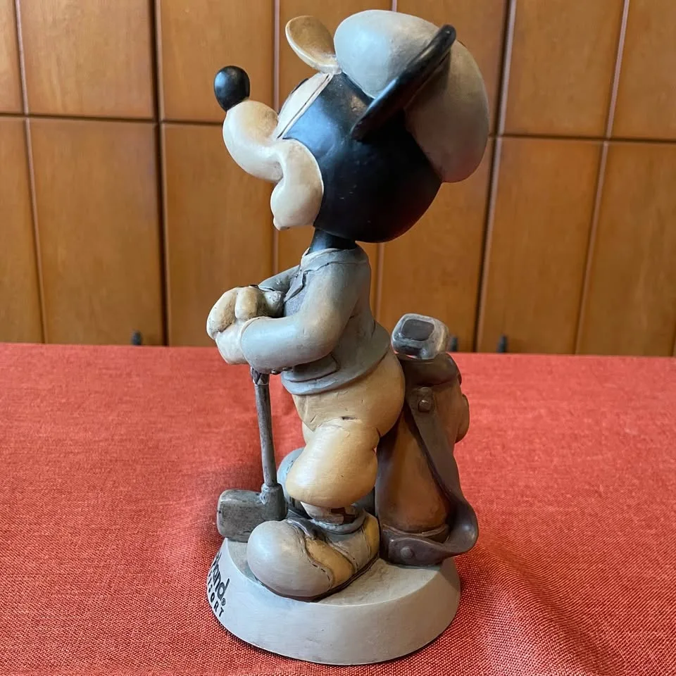 Vintage✨8" Bobblehead Mickey Mouse Golfer Figurine Disney Resort image indicator(6)