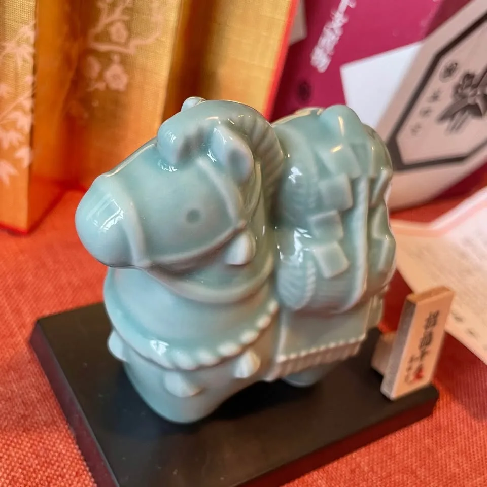 NEW🐴2026 Zodiac Horse Figurine - Celadon Ceramic image indicator(3)