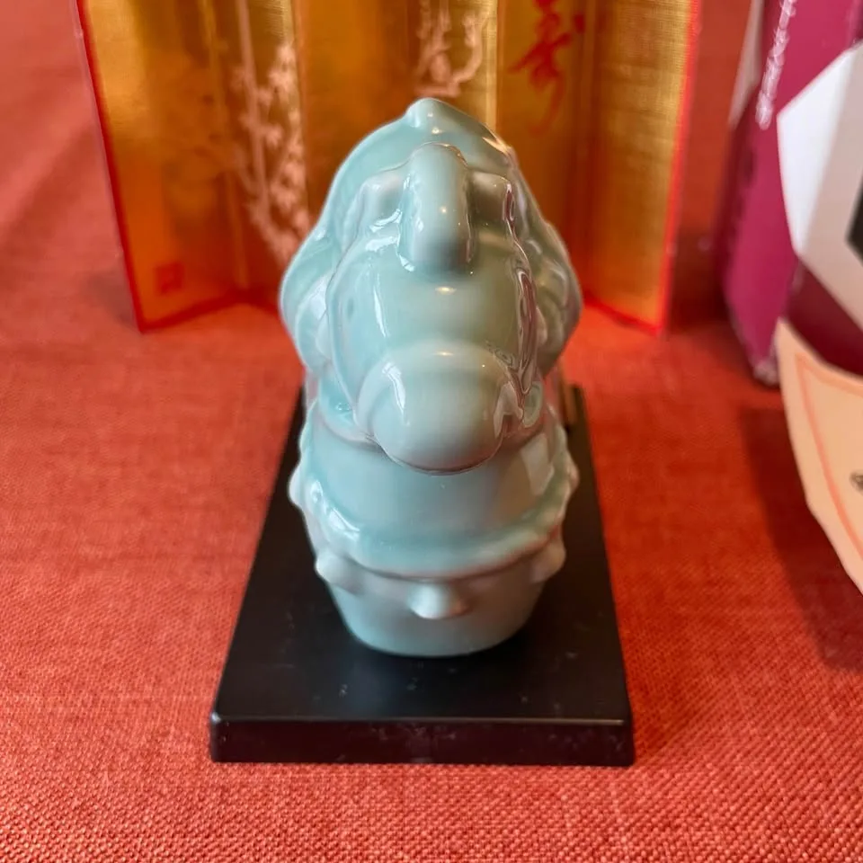 NEW🐴2026 Zodiac Horse Figurine - Celadon Ceramic image indicator(4)