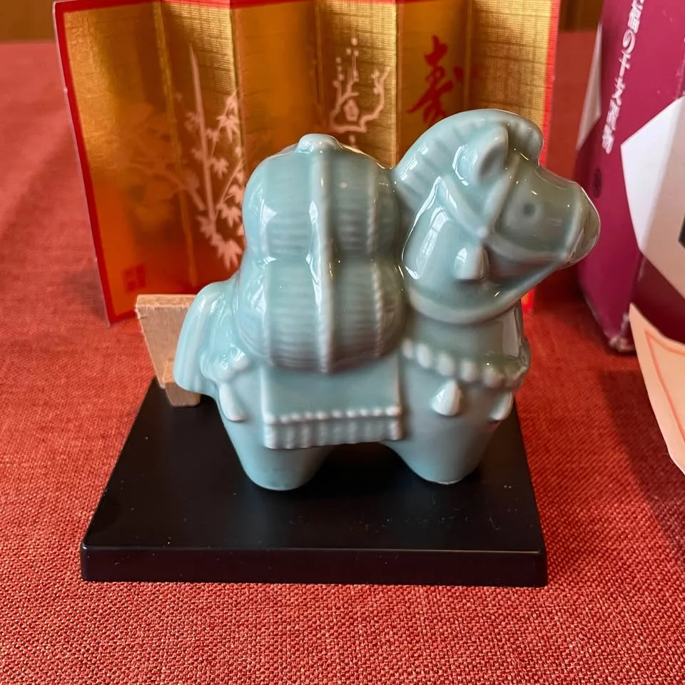 NEW🐴2026 Zodiac Horse Figurine - Celadon Ceramic image indicator(5)