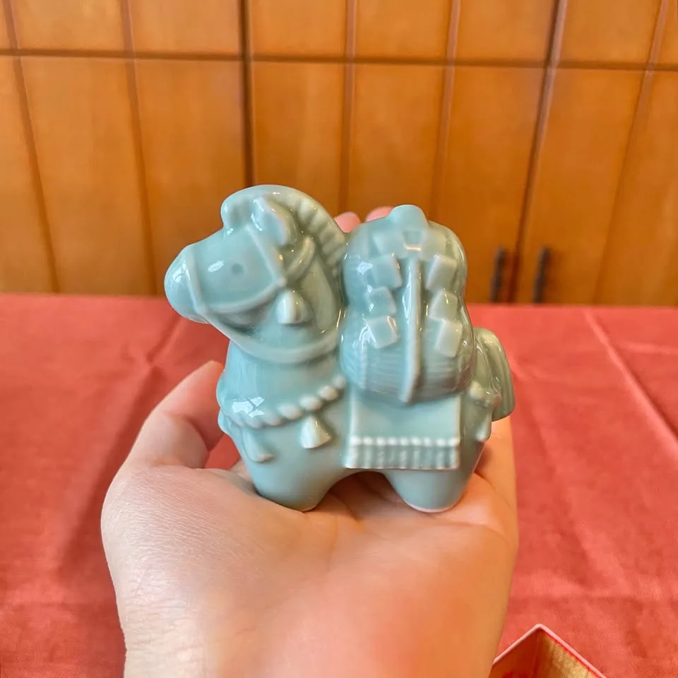 NEW🐴2026 Zodiac Horse Figurine - Celadon Ceramic image indicator(10)