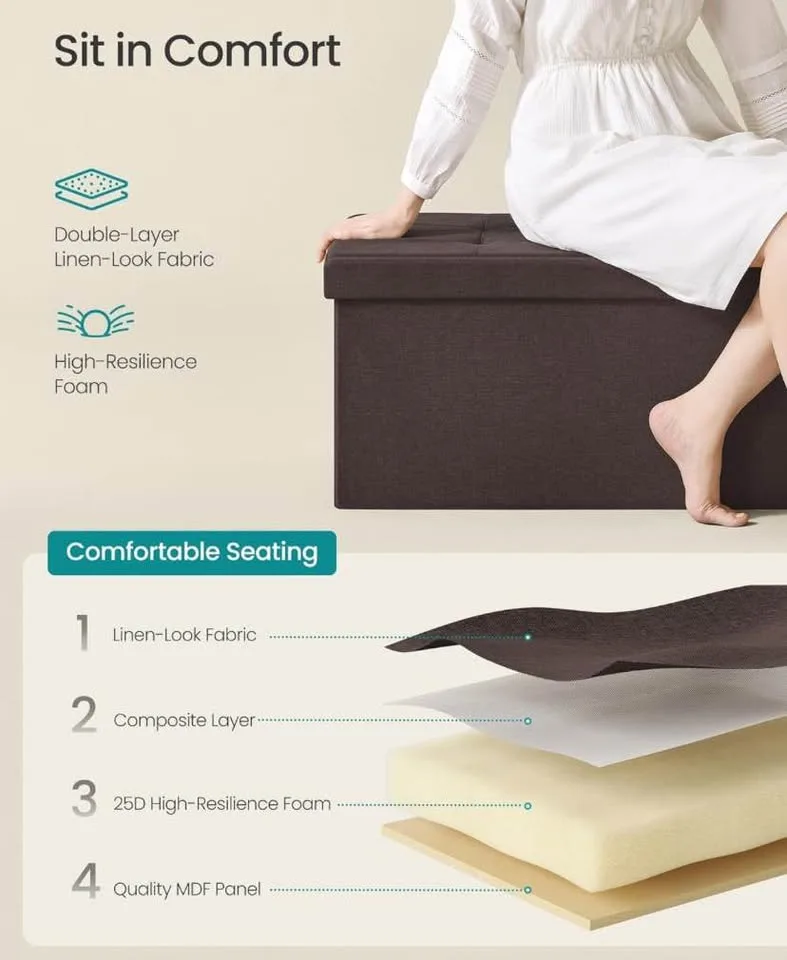 🤎 Brown SONGMICS Ottoman Bench image indicator(9)