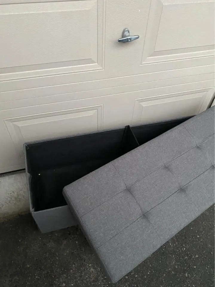 🩶 Slate Gray SONGMICS Storage Ottoman Bench New image indicator(2)