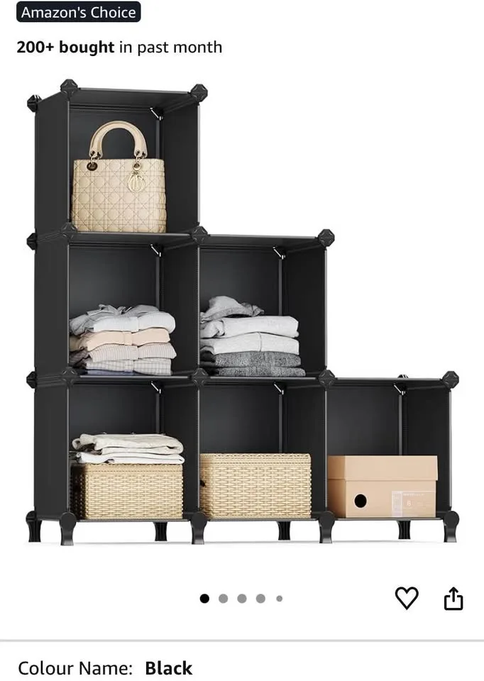 SONGMICS 6-Cube Storage Organizer image indicator(3)