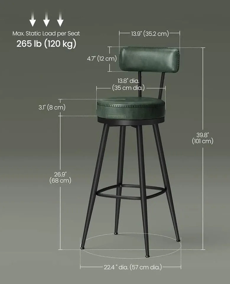 🌟Brand New Bar Stools | VASAGLE EKHO Collection, Set of 2 or Set image indicator(3)