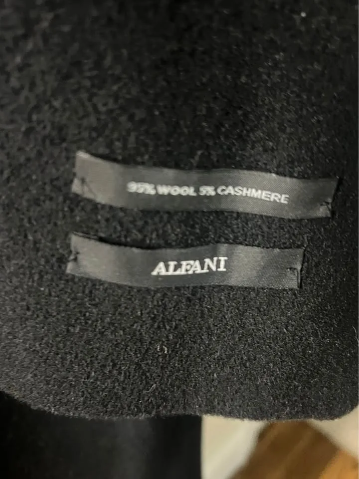 Alfani Black Men's Wool / Cashmere Long coat size 42 Short image indicator(2)