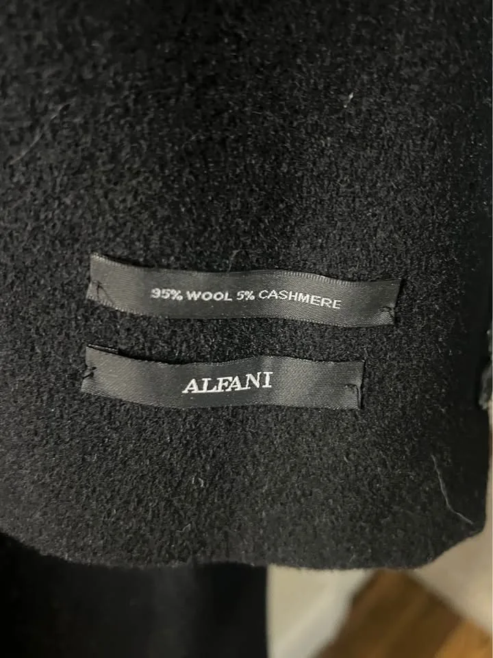 Alfani Black Men's Wool / Cashmere Long coat size 42 Short image indicator(3)