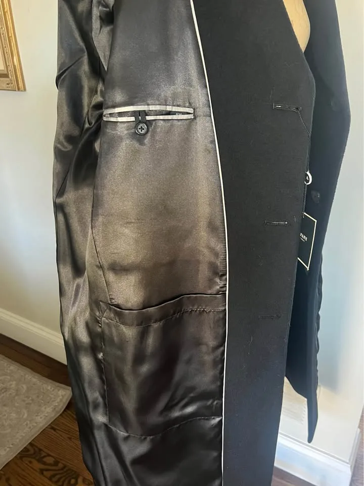 Alfani Black Men's Wool / Cashmere Long coat size 42 Short image indicator(6)