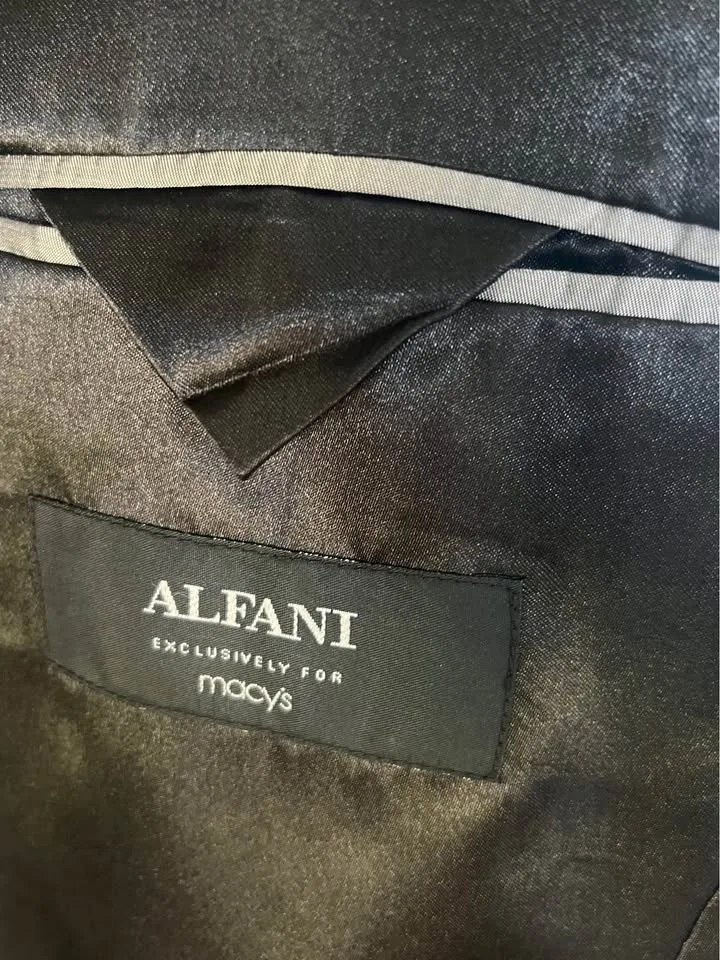 Alfani Black Men's Wool / Cashmere Long coat size 42 Short image indicator(7)