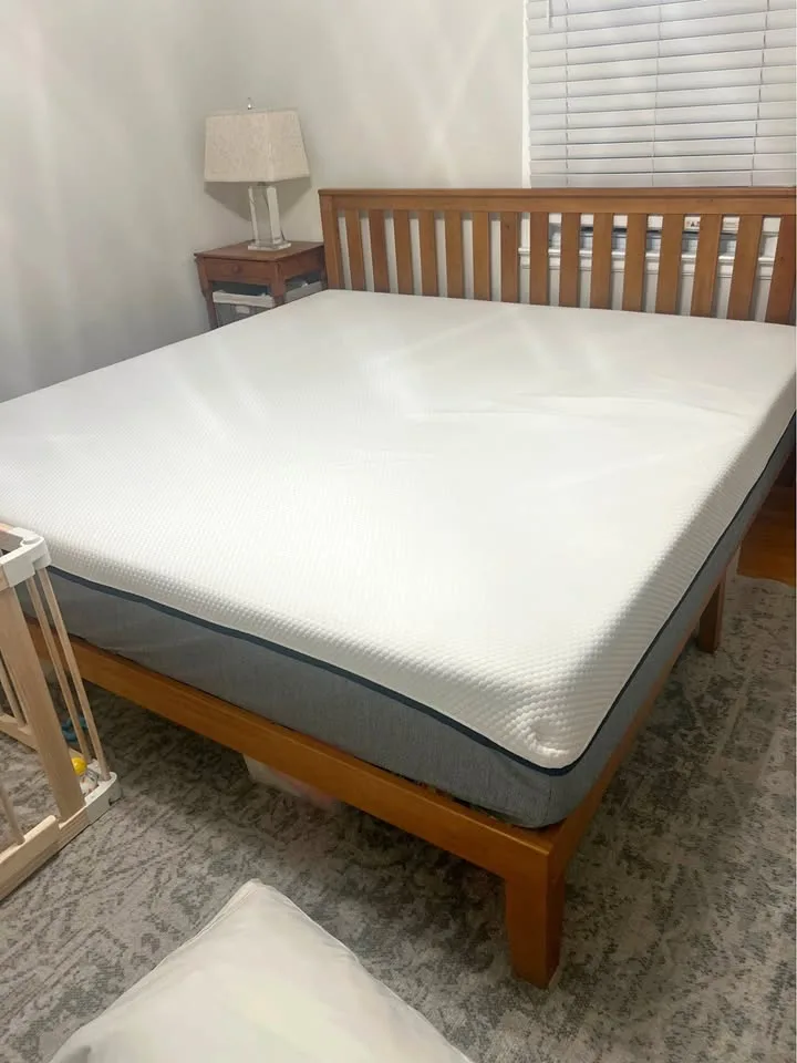 King Wood Frame Bed & King Lull Mattress - $700 (Guest Rm)