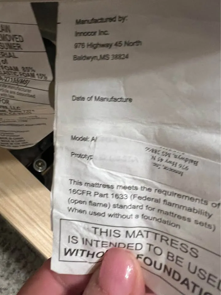 King Wood Frame Bed & King Lull Mattress - $700 (Guest Rm) image indicator(4)