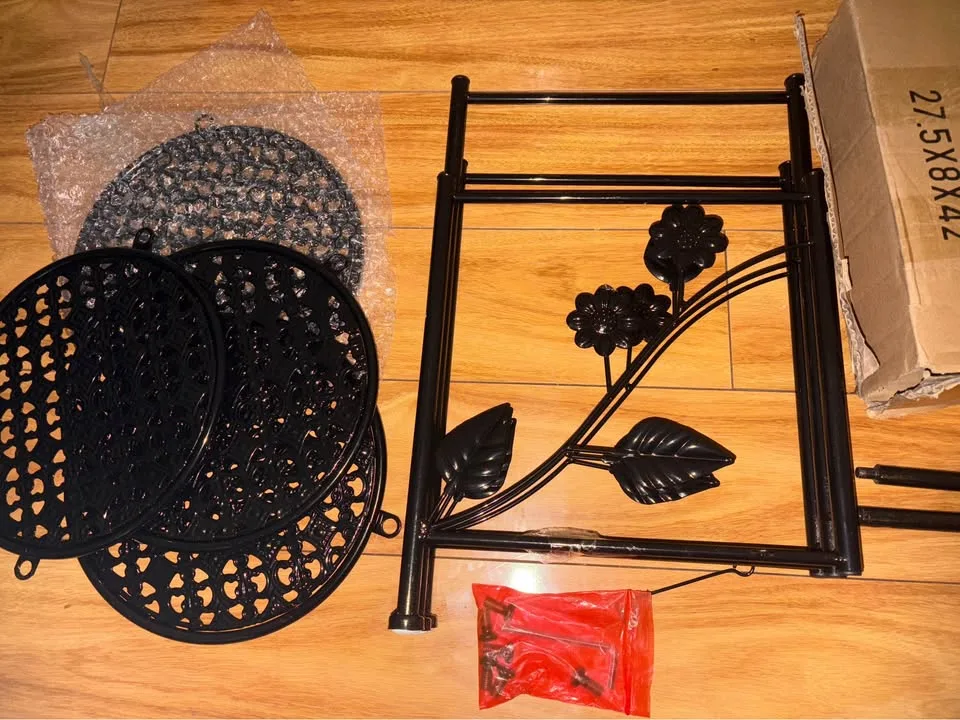 New 3/4 Tier 30" Tall Metal Flower / Plant Stand image indicator(2)