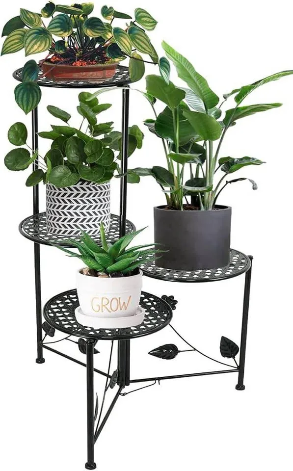 New 3/4 Tier 30" Tall Metal Flower / Plant Stand image indicator(9)