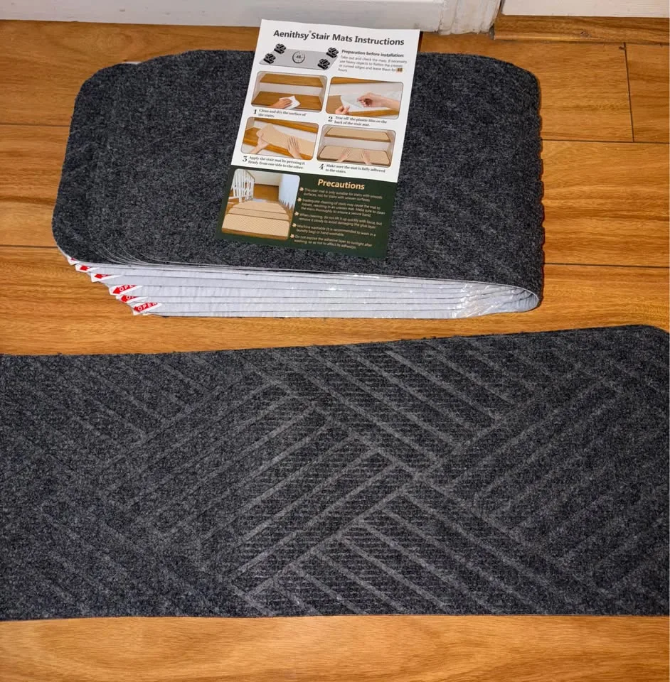 Brand new Aenithsy Stair Treads Non Slip 30"x8"-15pcs-Grey image indicator(2)