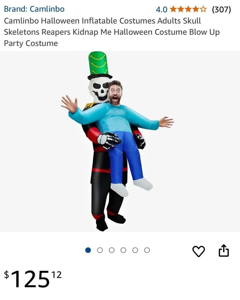 Camlinbo Inflatable Halloween Costume - Adult Reapers Rider